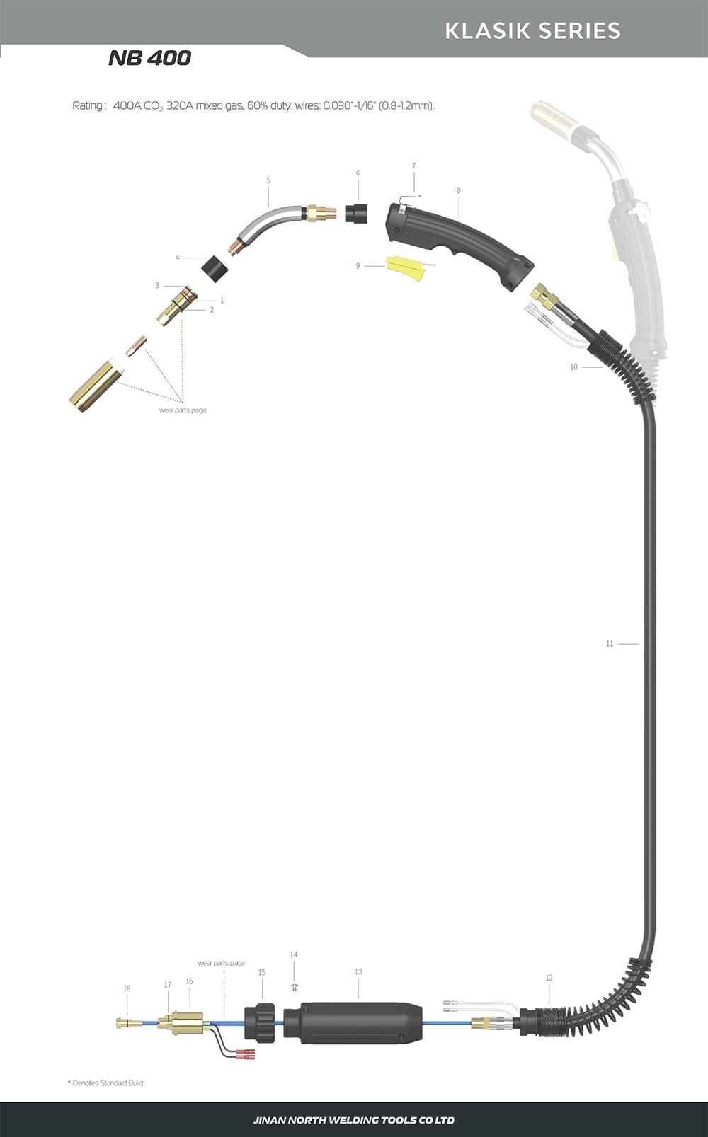 NB400，MIG/MAG焊槍 