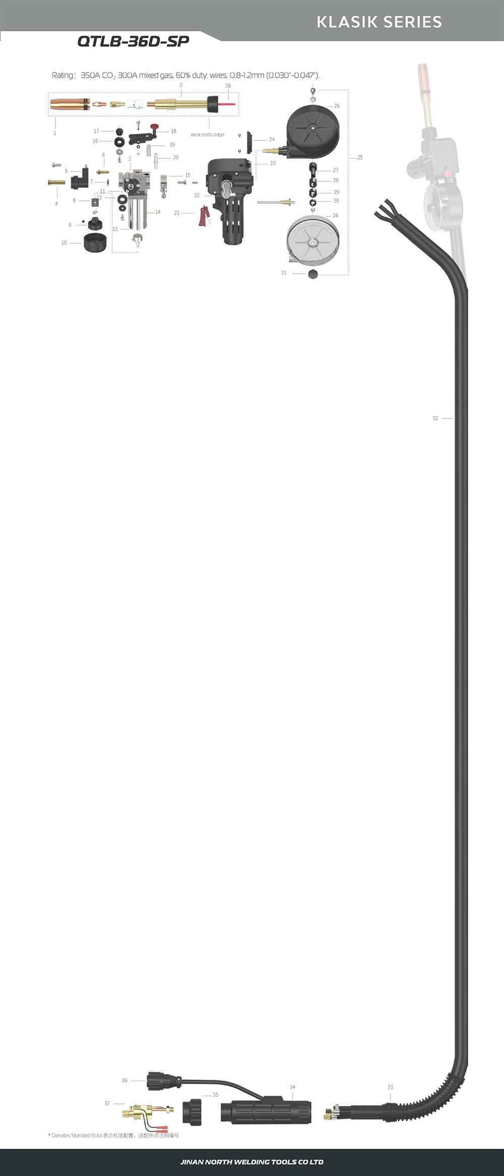 QTLB-36D-SP，MIG/MAG焊槍 
